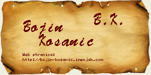 Bojin Kosanić vizit kartica